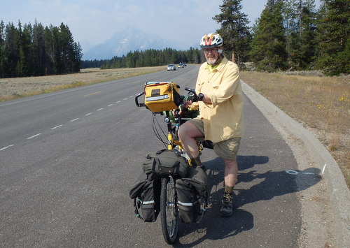 GDMBR:  Dennis Struck and the Bee at Grand Teton NP, Wyoming.